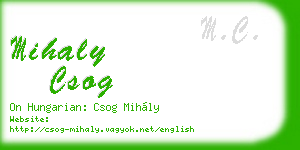 mihaly csog business card